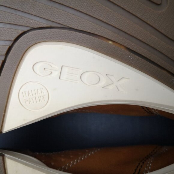 Geox Respira Men's Size 10 Dark Brown & Tan Leather & Suede Tie Closure Shoes - Picture 6 of 10